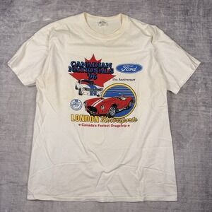 Ford‎ Shirt Men's XL White Canadian Nationals 1996 Performance Club Dragstrip